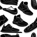 black athletic shoes image